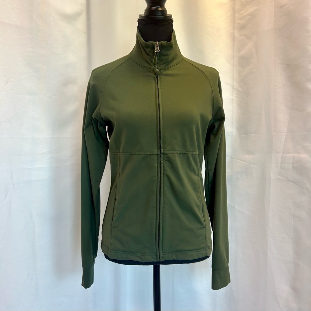 Tuff Athletics forest green zip up jacket Sz M - Picture 9 of 9